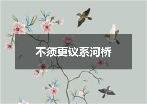 不须更议系河桥