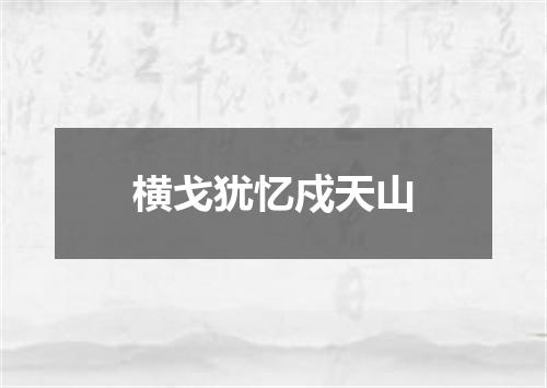 横戈犹忆戍天山