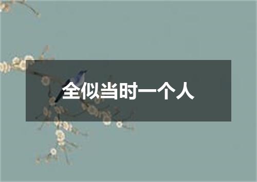 全似当时一个人