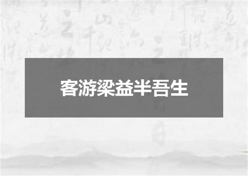客游梁益半吾生