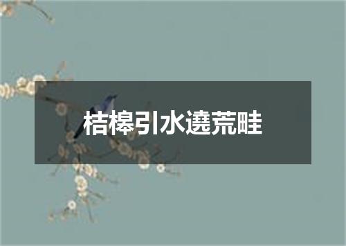 桔槔引水遶荒畦