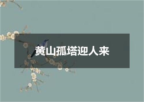 黄山孤塔迎人来