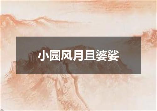 小园风月且婆娑