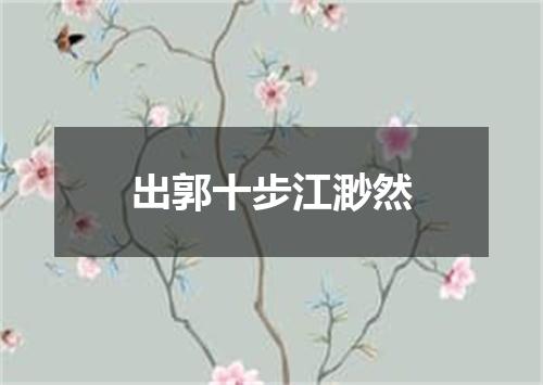 出郭十步江渺然