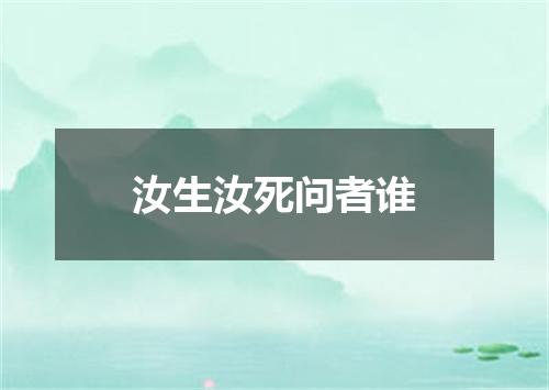 汝生汝死问者谁