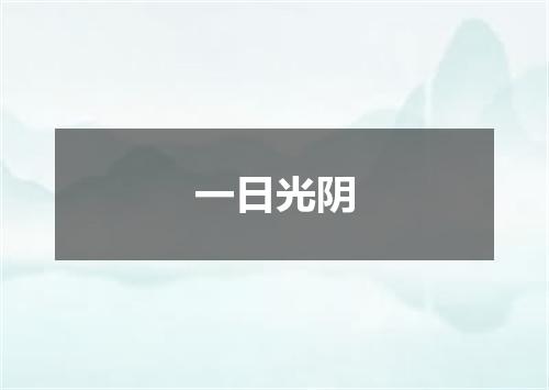 一日光阴