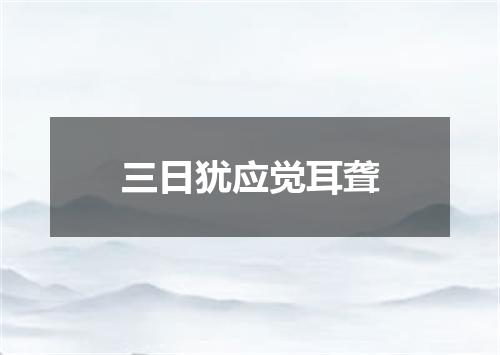 三日犹应觉耳聋