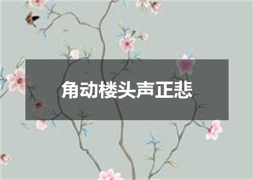 角动楼头声正悲