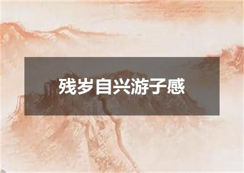 残岁自兴游子感