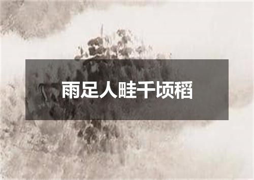 雨足人畦千顷稻