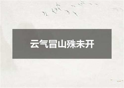 云气冒山殊未开