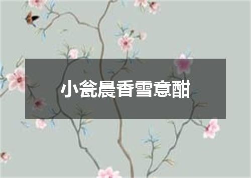 小瓮晨香雪意酣
