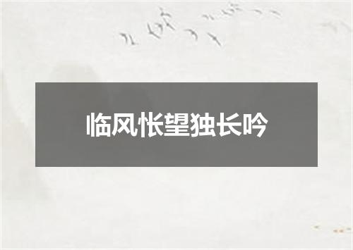 临风怅望独长吟