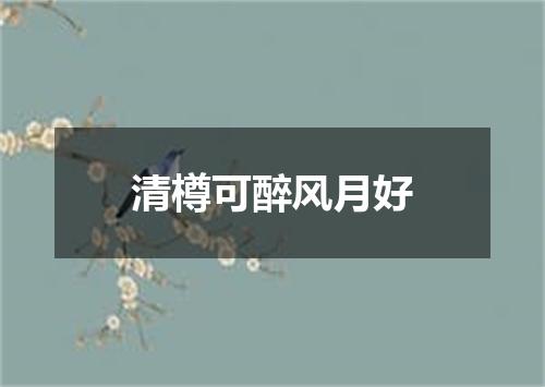 清樽可醉风月好