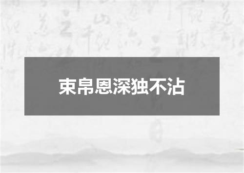 束帛恩深独不沾