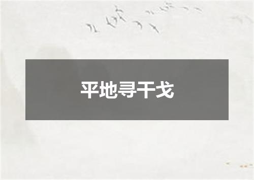 平地寻干戈