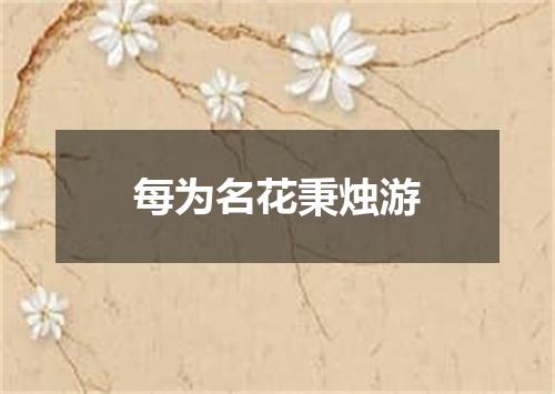 每为名花秉烛游