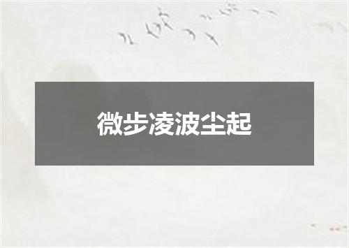 微步凌波尘起