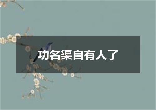 功名渠自有人了
