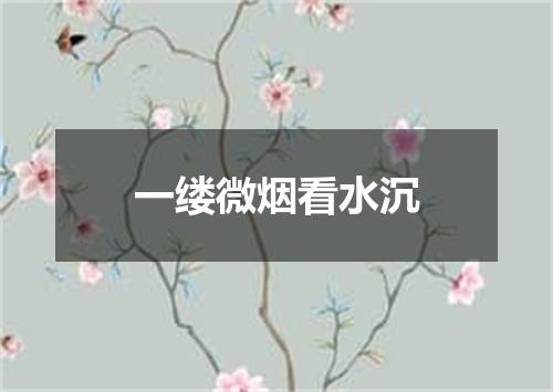 一缕微烟看水沉