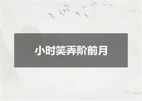 小时笑弄阶前月