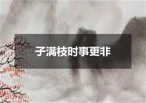 子满枝时事更非