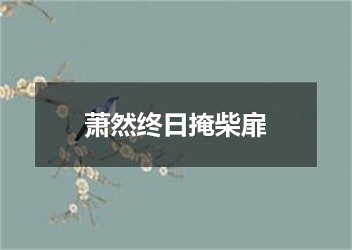 萧然终日掩柴扉