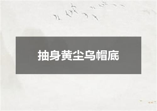 抽身黄尘乌帽底