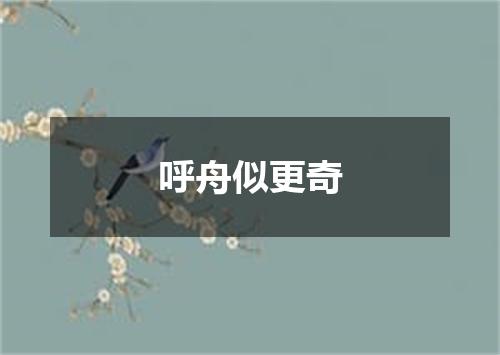 呼舟似更奇