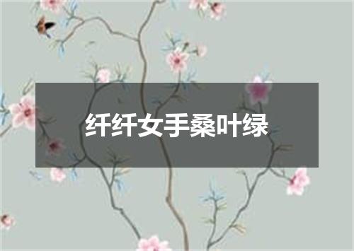 纤纤女手桑叶绿