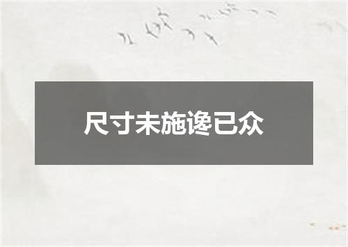 尺寸未施谗已众