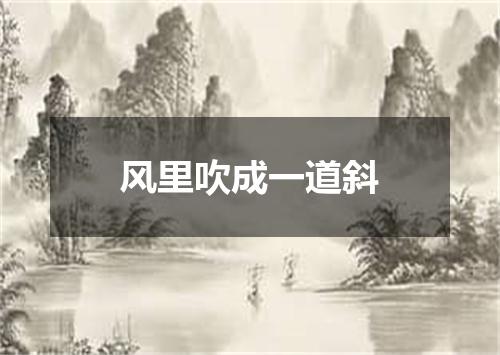 风里吹成一道斜