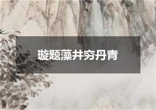 璇题藻井穷丹青