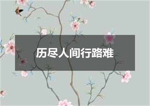 历尽人间行路难