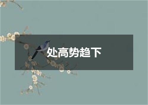 处高势趋下