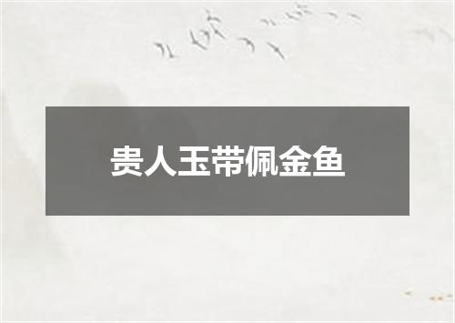 贵人玉带佩金鱼