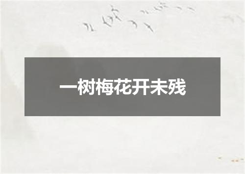 一树梅花开未残