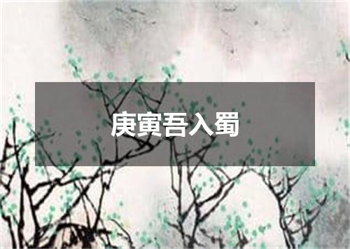 庚寅吾入蜀