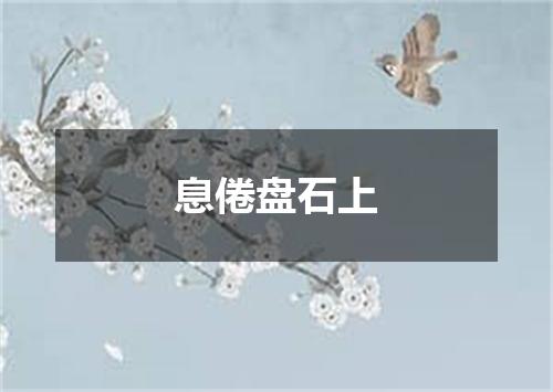 息倦盘石上