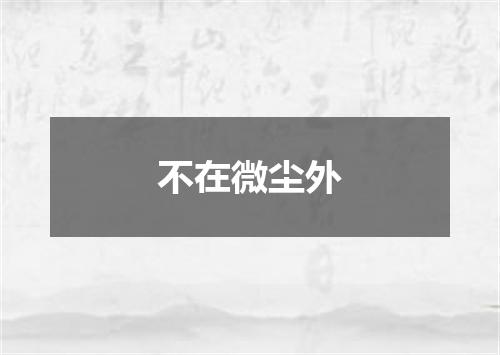 不在微尘外