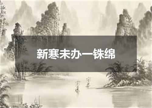 新寒未办一铢绵