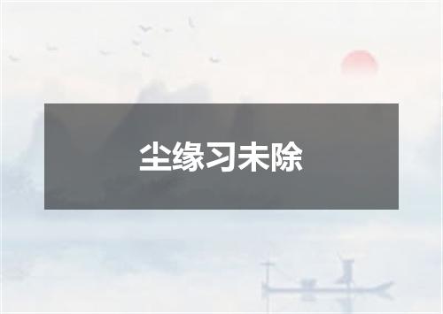 尘缘习未除