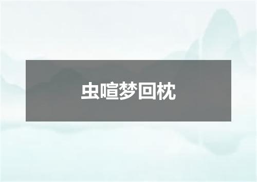 虫喧梦回枕