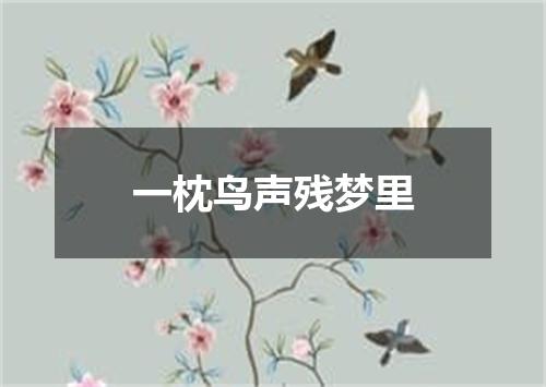 一枕鸟声残梦里