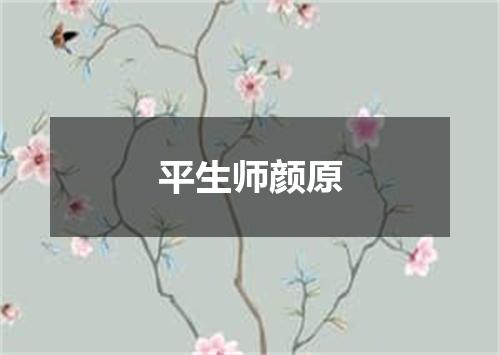 平生师颜原