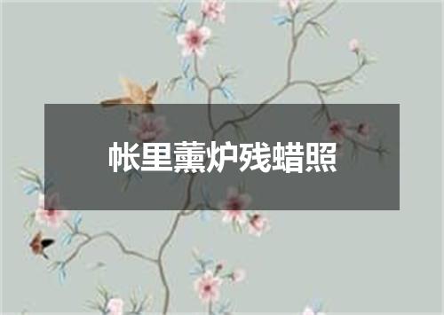 帐里薰炉残蜡照