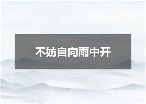不妨自向雨中开