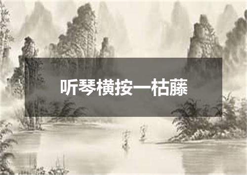 听琴横按一枯藤