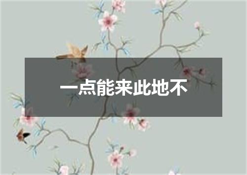 一点能来此地不