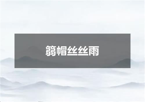 篛帽丝丝雨